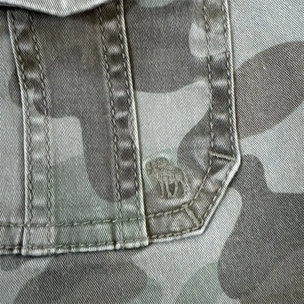 Abercrombie & Fitch Women's Camo Skinny Moto Jeans Size 0 Ankle Zippers